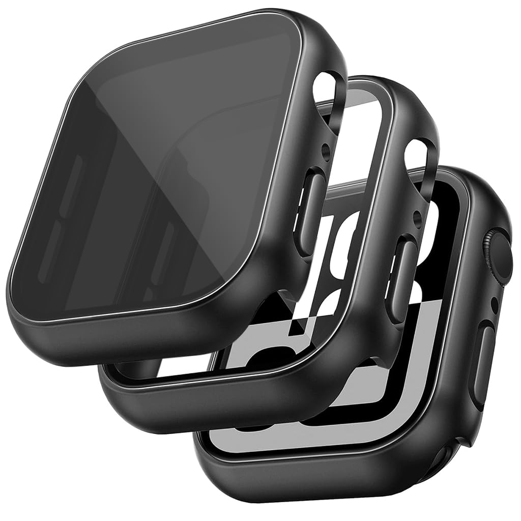 ZORBES 2Pcs Hard PC Screen Protector for A pple Watch S10 46mm with 9H HD Tempered Glass Protector Privacy Screen Protector Snap-on Full Cover Anti-Scratch Protective Cover for iWatch Series 10 46mm ZORBES 2Pcs Hard PC Screen Protector for A pple Watch S10 46mm with 9H HD Tempered Glass Protector Privacy Screen Protector Snap-on Full Cover Anti-Scratch Protective Cover for iWatch Series 10 46mm